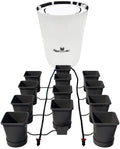 AutoPot 12 Pot XL System with 6.6 Gallon Plastic Pots and 60 Gallon PRO FlexiTank - Self-Watering Gravity-Fed Hydroponic System (12PotXL - 6.6 Gallon - 60 Gallon PRO FlexiTank) Indoor Black