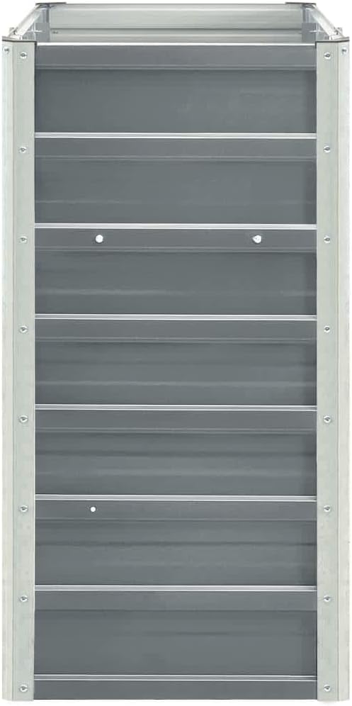 Garden Raised PlanterGarden BedGalvanized Raised Garden BedPlanter Raised bedsGalvanized PlanterBed Galvanized Steel 94.5x15.7x30.3 Gray