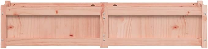 Large Garden Planter Natural Solid Douglas Fir Wood 59.1 inch Rectangular Raised Bed for Outdoor Plants Patio Balcony Durable Wood Planter Box