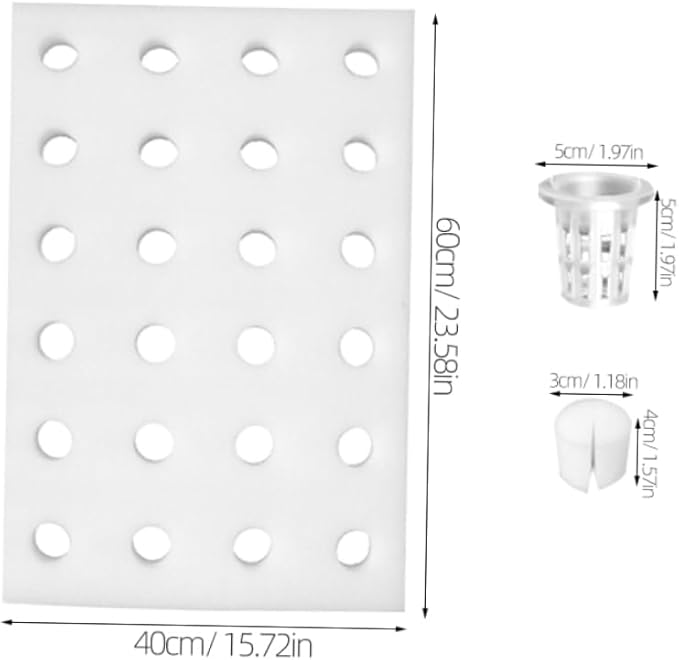POPETPOP Soilless Cultivation Kit Greenhouse Hydroponic Tower Basket Sponge Planting Tray