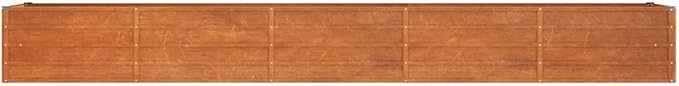 Large Rusty Corten Steel Raised Garden Bed 157.5 x 31.5 x 17.7 Inch Rectangular Planter for Outdoor Plants Weathered Metal for Gardening