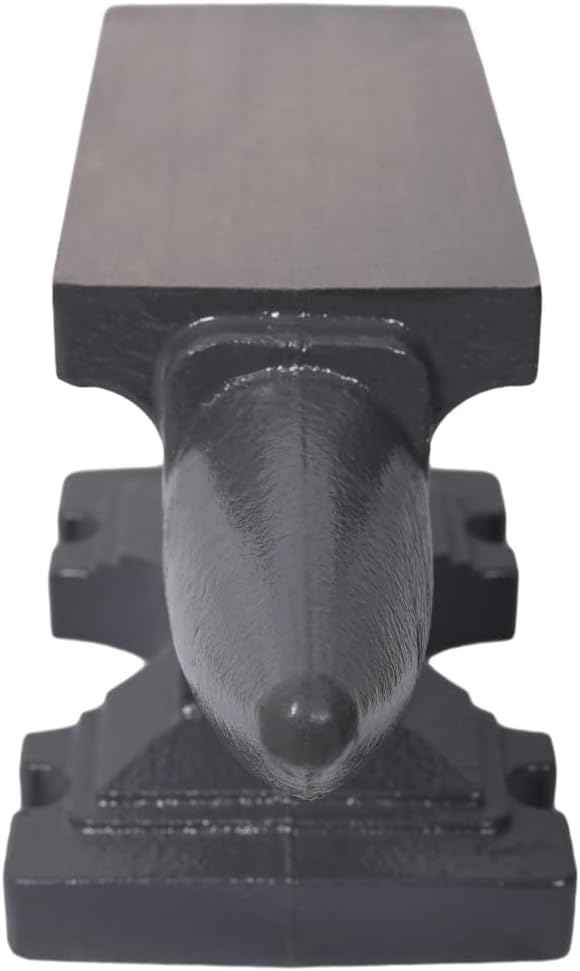 Cast Iron Anvil Single Horn Anvil with 6.8 x 3.3 Inch Countertop and Stable Base Luxebough High Hardness Blacksmith for Bending Shaping Forging Premium Rugged Design (24LB)