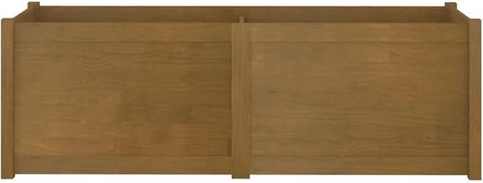 Wooden Garden Planter Box Outdoor Raised Garden Bed Garden Yard Wood Box for Vegetables Flowers Herbs and Succulents Honey Brown 59.1x19.7x19.7 Solid Wood Pine