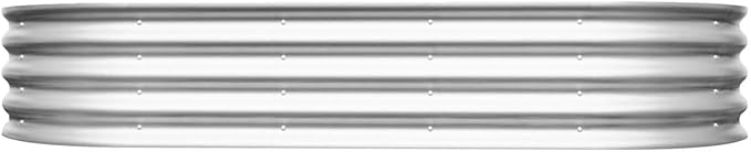 6x3x1ft Heavy Duty Metal Raised Garde Bed Kit Oval Large Metal Planter Boxes for Vegetables/Herbs/Flowers Galvanized Planter Raised Garden Beds for Outdoor with Reinforced Edges (1Pcs 6x3x1ft)