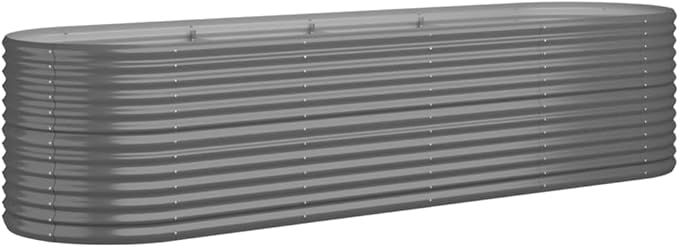 Premium Steel Raised Garden Bed with Powder-Coated Finish Large Oval Planter Box for Outdoor Herbs Vegetables Flowers on Patio Balcony or Yard
