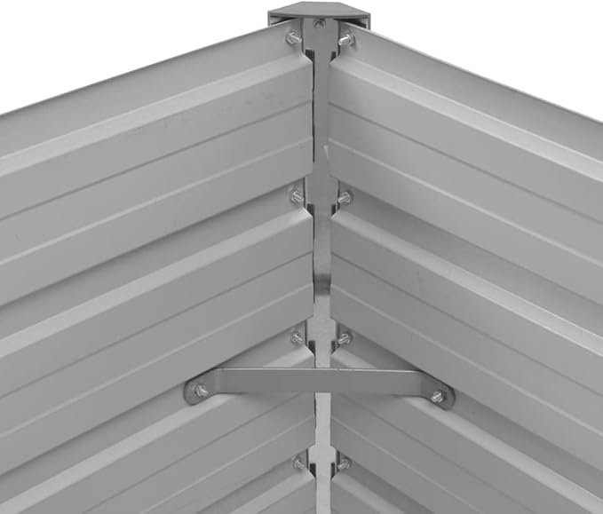 Outdoor Raised Garden Bed Deep Root Box Planter Galvanized Steel Planter Box for Planting Outdoor Plants Vegetables Brown 39.4x15.7x30.3