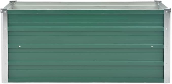 Garden Raised Bed Outdoor planters Planter Boxes Outdoor Garden Bed Suitable for Backyard Flowers Restaurants Patios Galvanized Steel 39.4x15.7x17.7 Green