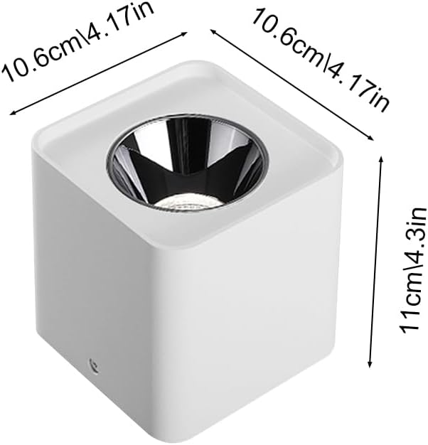 Spotlight White Square Flush Mount Spotlight 10w Downlight Accent Lamp AlumiExpression artistique m Housing Directio l Spotlights for Living Room Hallway Corridor
