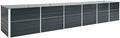 vidaXL Anthracite Garden Raised Bed Weather-Resistant Galvanized Steel Planter Spacious for Outdoor Growth of Flowers Herbs Vegetables- 189 x 31.5 x 30.3