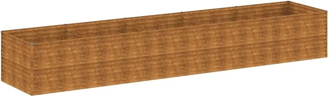 vidaXL Raised Garden Bed Outdoor Planter Box for Vegetables Flowers Planter Stand Garden Pot for Patio Backyard Outdoor Corten Steel