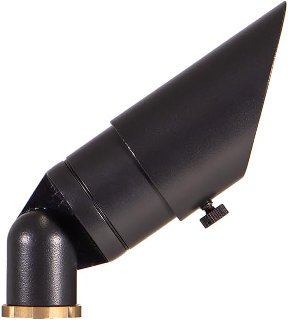 VOLT Top Dog Scotty 12V Cast Brass Mini Outdoor Spotlight (Black) for Low Voltage Landscape Lighting of Yard Lawn Garden Patio Trees &amp House