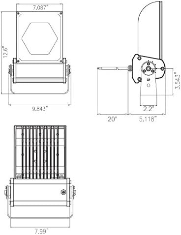Outdoor Spotlight 36PCS Seoul 3535 8540lm 90W AC100-277V 50/60Hz 20°4000-4500K Natural White3723NW