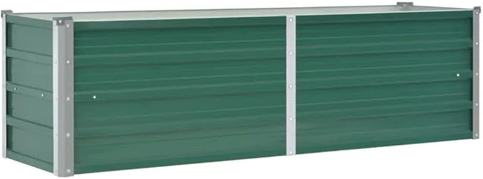 YAFF Garden Raised Bed Galvanized Steel 63x15.7x17.7 Green (13.2lbs)