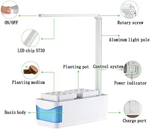 Desk Lamp Hydroponic Indoor Herb Garden Kit Smart Multi-Function Growing Led Lamp for Flower Vegetable Plant Growth LightLamp with au Plug