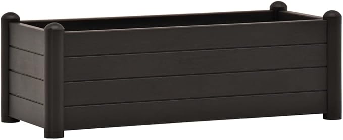Garden Raised Bed Planter Box Polypropylene Outdoor Raised Planter Bed for Planting Plants Vegetables Anthracite 39.4x16.9x13.8-520