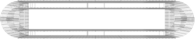 YAFF Gabion Raised Bed Galvanized Iron 102.4x19.7x39.4