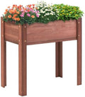 48x24x30 inch Raised Garden Bed with Legs Elevated Wooden Planter Box for Outdoor Plants Flowers Fruits Vegetable Herb Growing. (31 * 16 * 30 Brown)