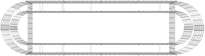 YAFF Gabion Raised Bed Galvanized Iron 74.8x19.7x19.7