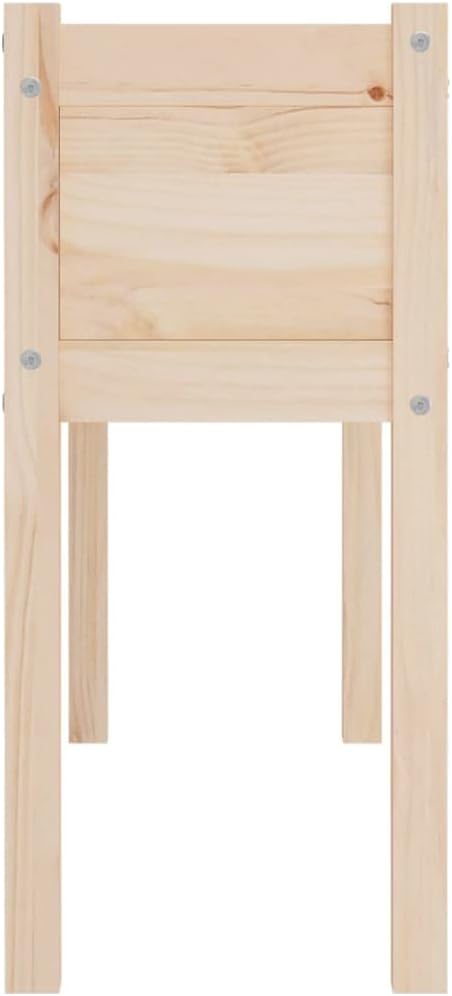 Wooden Garden Planter Box Stand with Legs Outdoor Raised Garden Bed Garden Yard Wood Box for Vegetables Flowers Herbs 43.3x12.2x27.6 Solid Wood Pine