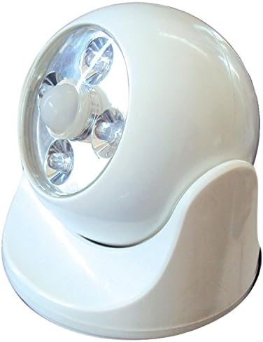 Maxsa 40241 Motion Activated use Anywhere Weatherproof Wireless LED Light WhiteOff/White