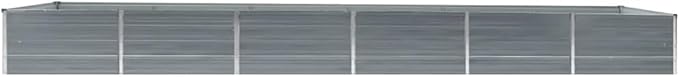 Large Galvanized Steel Raised Bed - Spacious Outdoor Planter Easy to Assemble Gray Color
