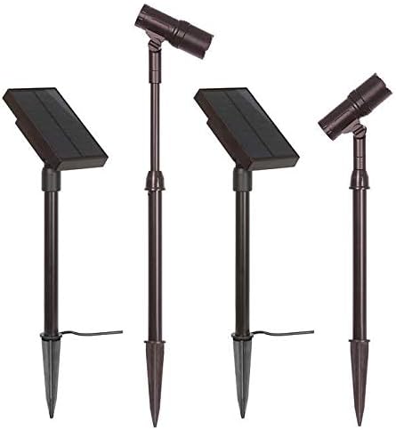 Smartyard SmartYard Solar LED Spotlight 2 Count Bronze Warm White