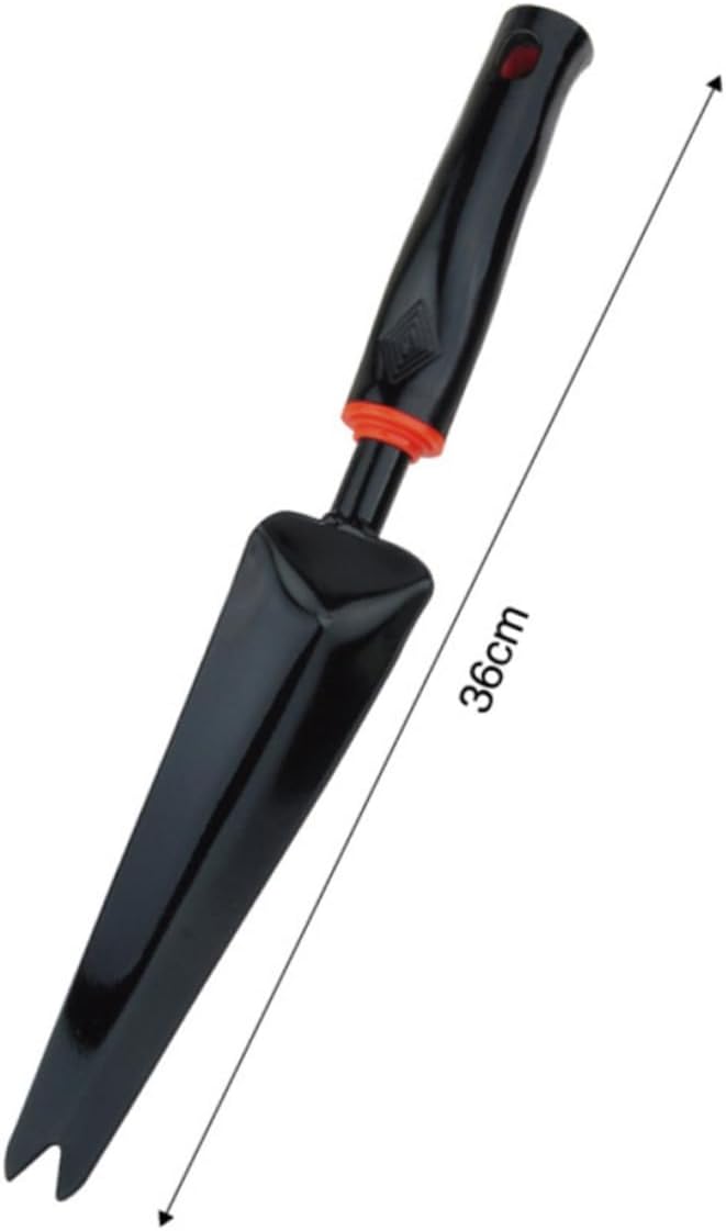 BESPORTBLE 6pcs Garden Tool Set Iron Wide Shovel Double-Sided Hoeing Rake Ergonomic Anti-Skid Plastic Handle for Home Balcony Gardening and Potted Plants Black Orange