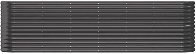 Garden Planters Outdoor Planters Garden Raised Bed Powder-Coated Steel 102.4x15.7x26.8 Anthracite for Growing Vegetables and Flowers