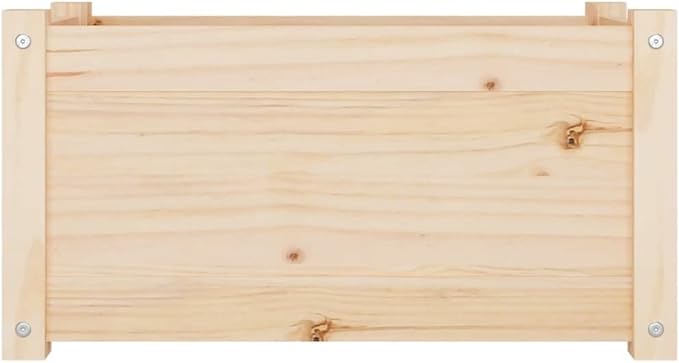 Wooden Garden Planter Box Outdoor Raised Garden Bed Garden Yard Wood Box for Vegetables Flowers Herbs and Succulents 23.6x12.2x12.2 Solid Wood Pine