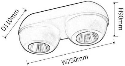 20w Led Ceiling Spotlight Accent Lamp 2-Light lti-directio l Mounted Mount FixturesBlack AlumiExpression artistique m Spot Lights for Kitchen Office