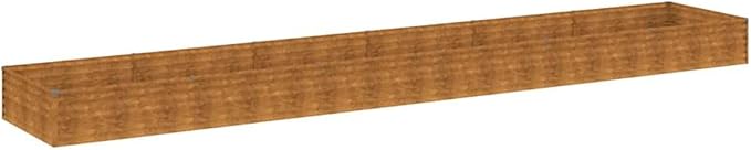 Corten Steel Garden Raised Bed 228 x 39 x 14 in Rustic Large Planter for Herbs Vegetables and Flowers Outdoor Rustic Metal Planter Box for Patio and Garden