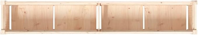 Solid Wood Pine Planter Box for Outdoor Vegetable Flower Herb and Plant Gardening Large Metal Raised Garden Beds - 70.9 x 12.2 x 12.2