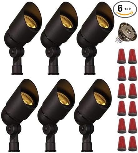 Best Pro Lighting 6 Pack LED 3 Watt Directional Bullet in Black