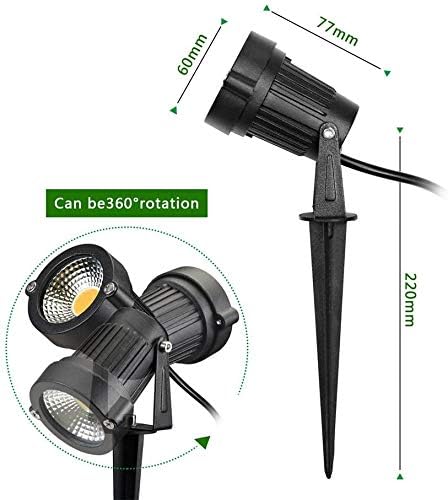 Z LED Landscape Lights5W Outdoor Pathway Garden Yard SpotlightIP65 Waterproof Garden FloodlightOutdoor Spotlight with StakeUL Cord 5-ft with Plug 3500K Warm White(Pack of 4)