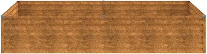 Corten Steel Raised Garden Bed 76.8 x 39.4 x 14.2 in Large Outdoor Planter Box Rustic Metal Plant Pot for Vegetables Herbs Flowers on Patio Backyard Balcony
