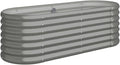 vidaXL Garden Raised Bed Raised Patio Bed Outdoor for Vegetables Planter for Outdoor Plants Planter Box Stand Powder-Coated Steel Gray