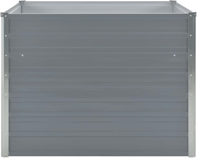 Raised Galvanized Garden Bed - 39.4 Steel Square Planter for Welded Landscape Patio Balcony - Durable Fencing Walls for Outdoor Gray Finish Cages