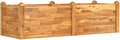 vidaXL Solid Acacia Wood Raised Garden Bed - Stackable Design Ample Planting Space Open Bottom for Efficient Drainage Indoor/Outdoor Use - 63x23.6x17.3 inches