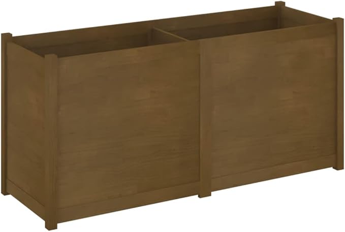 Wooden Raised Garden Bed Garden Planter Box Planter Raised Bed Wood Planter Box Grow Vegetable Flower Herb Gardening Honey Brown 59.1x19.7x27.6 Solid Wood Pine
