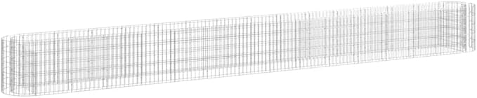 YAFF Gabion Raised Bed Galvanized Iron 212.6x19.7x19.7