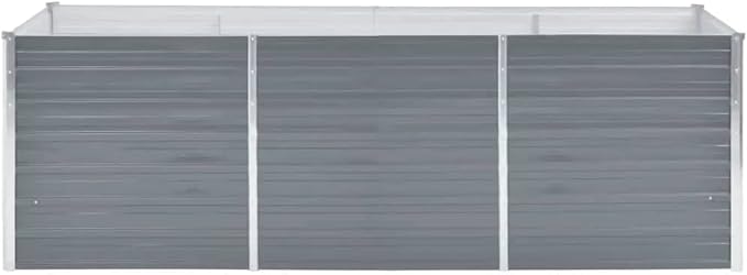 Garden Raised PlanterGarden BedGalvanized Raised Garden BedPlanter Raised bedsGalvanized PlanterBed Galvanized Steel 94.5x31.5x31.3 Gray