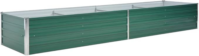 Garden Raised Bed Galvanized SteelPlanter Raised Garden Beds OutdoorPerfect for Vegetables Flowers Herbs Plants 126x31.5x17.7 Green