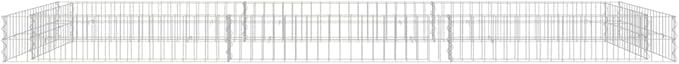 Gabion Raised Bed Galvanized Steel Gabion Cages Basket Garden Outdoor Flower Box Planter Plant Above Ground Garden Boxes 118.1x39.4x7.9-198
