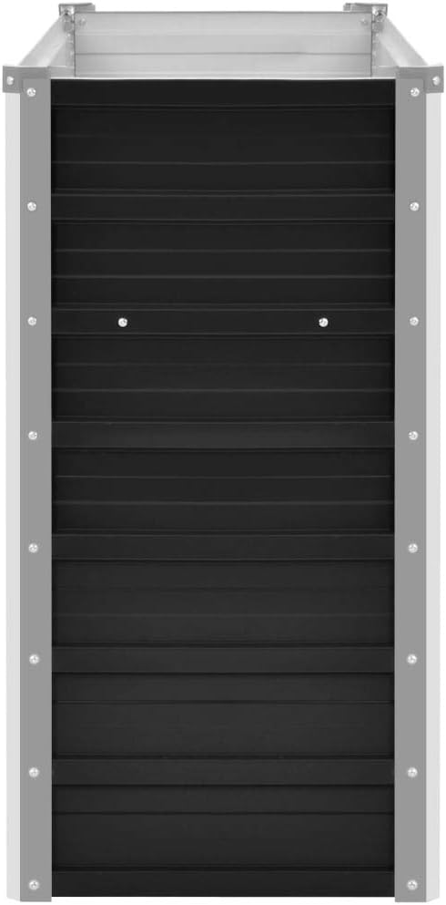 YAFF Garden Raised Bed Anthracite 39.4x15.7x30.3 Galvanized Steel(Anthracite)