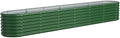 vidaXL Garden Raised Bed Green Powder-Coated Steel Large Durable