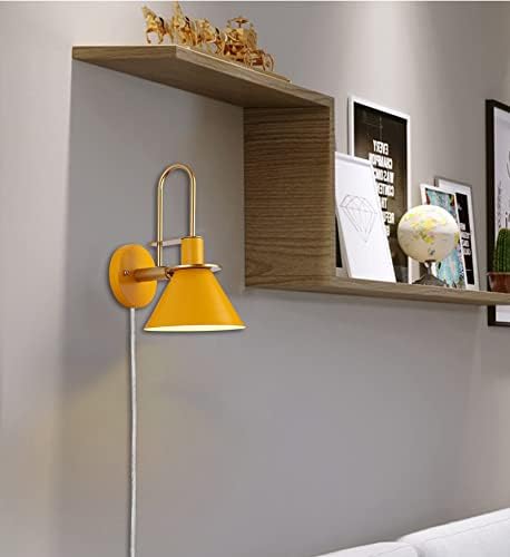Hook Type Wall Mounted Plant Light Full Spectrum 4500K 10W Adjusted Angle &amp Light Beam Range 15°-60° Modern Yellow Metal Wall Lamp for Indoor Growing Plants Flowers