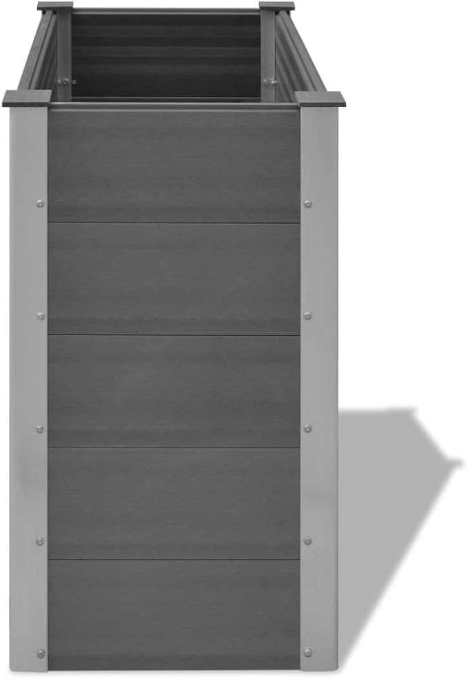 YAFF Garden Raised Bed WPC 39.4x19.7x35.8 Gray (57.86lbs)