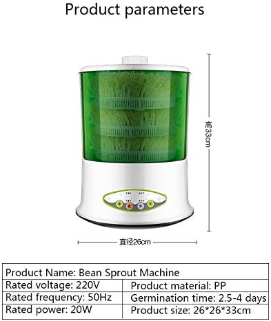 Electric Sprout Bud Machine Intelligent Thermostat Vegetable Green Seeds Growing Automatic Bean Sprouts Maker 2Layer