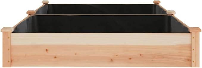 SKM Garden Raised Bed Natural Wood Solid fir Wood LargeBrown (Weight 23.7KG)