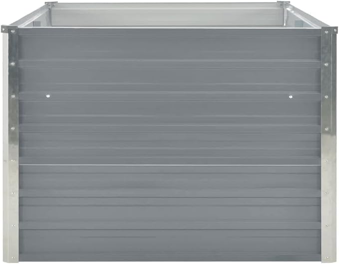 SKM Raised Garden Bed 160x80x45 cm Galvanised Steel Grey (Weight-9KG)
